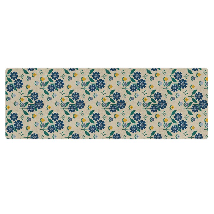 Country Retro Flour Sack Flowers Yoga Mat product image (1)