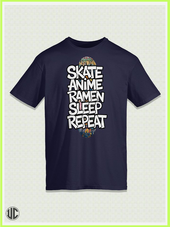 Skate Anime Ramen Sleep Repeat T-Shirt product image (1)