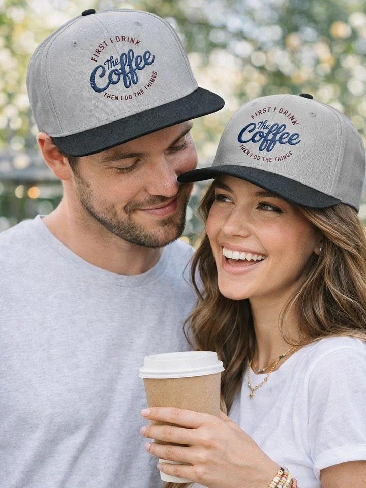 Coffee Lover's Script Snapback Cap product image (1)