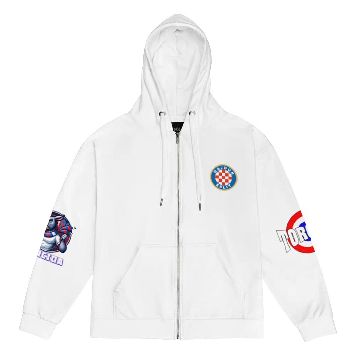 HAJDUK SPLIT Checkered Logo Recycled Zip Hoodie product image (1)