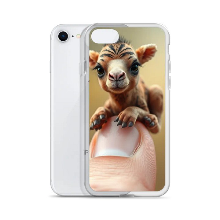 Tiny Baby Camel on a Finger Clear iPhone Case product image (51)