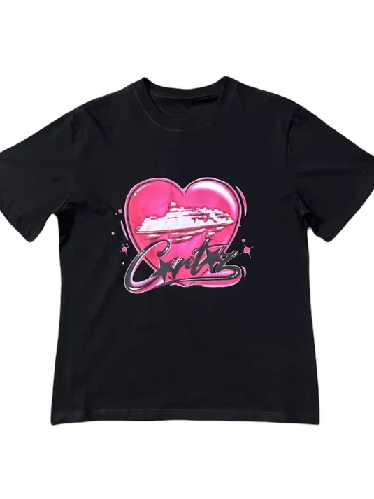 Corteiz Alcatraz Heart T Shirt Black product image (1)
