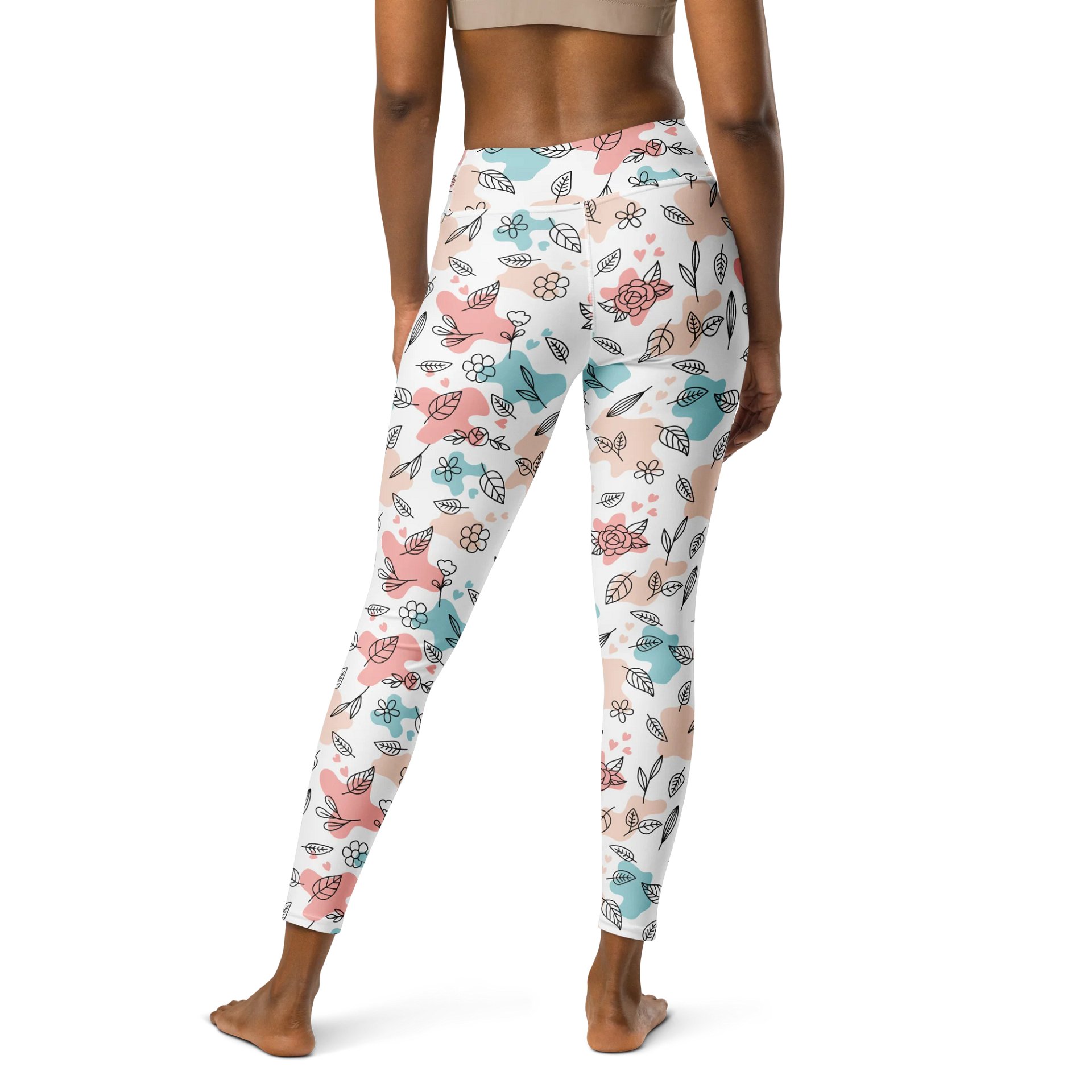 Garden Muse High-Waist Leggings - Floral Watercolor product image (2)