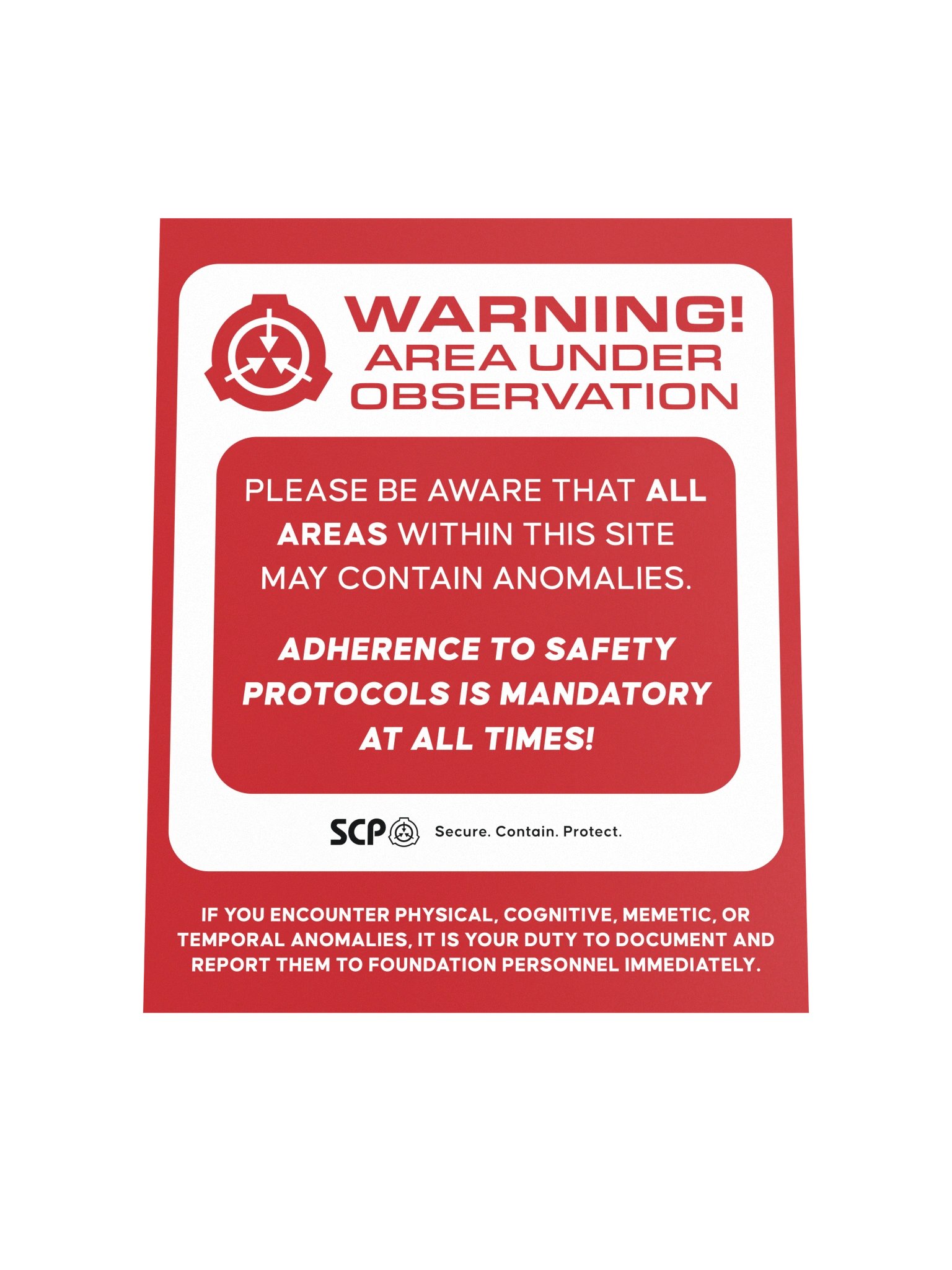 SCP Facility Safety Poster product image (4)
