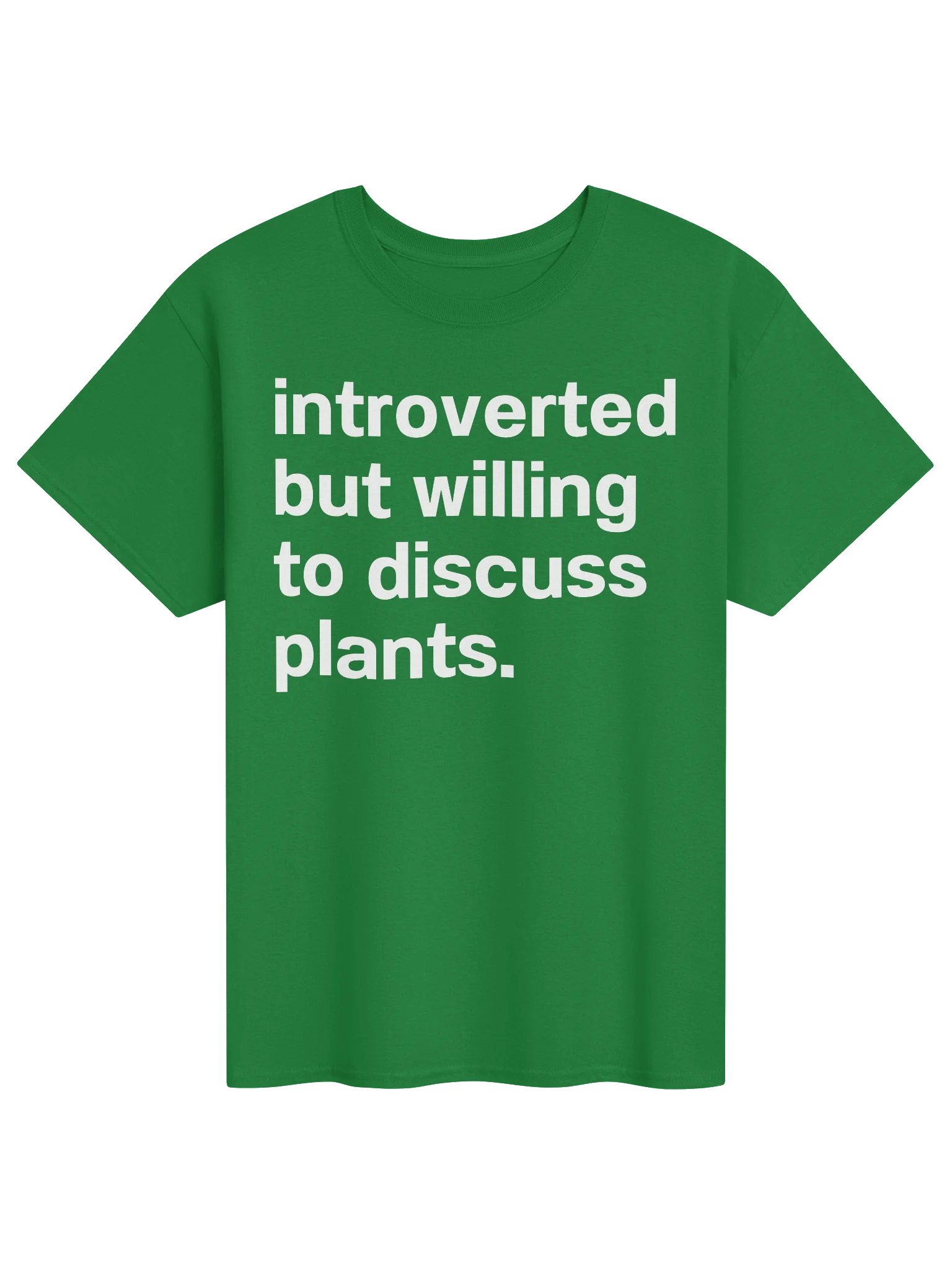 introverted but willing to discuss plants. Unisex Shirt product image (3)