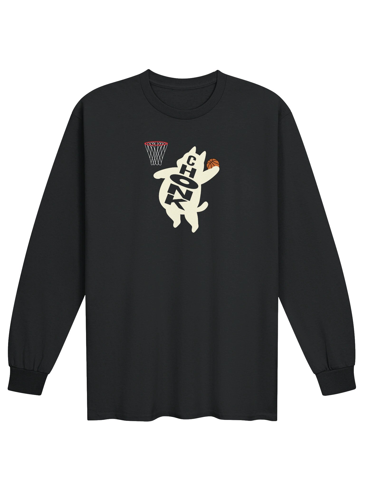 Basketball Chonk Cat - Unisex Adult Long Sleeve T-shirt product image (1)