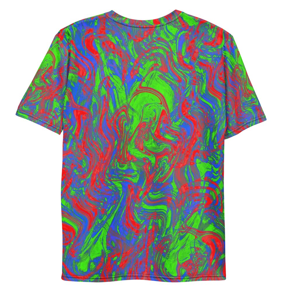 Techno Pattern T-Shirt in Red, Green, Blue, and Purple product image (10)
