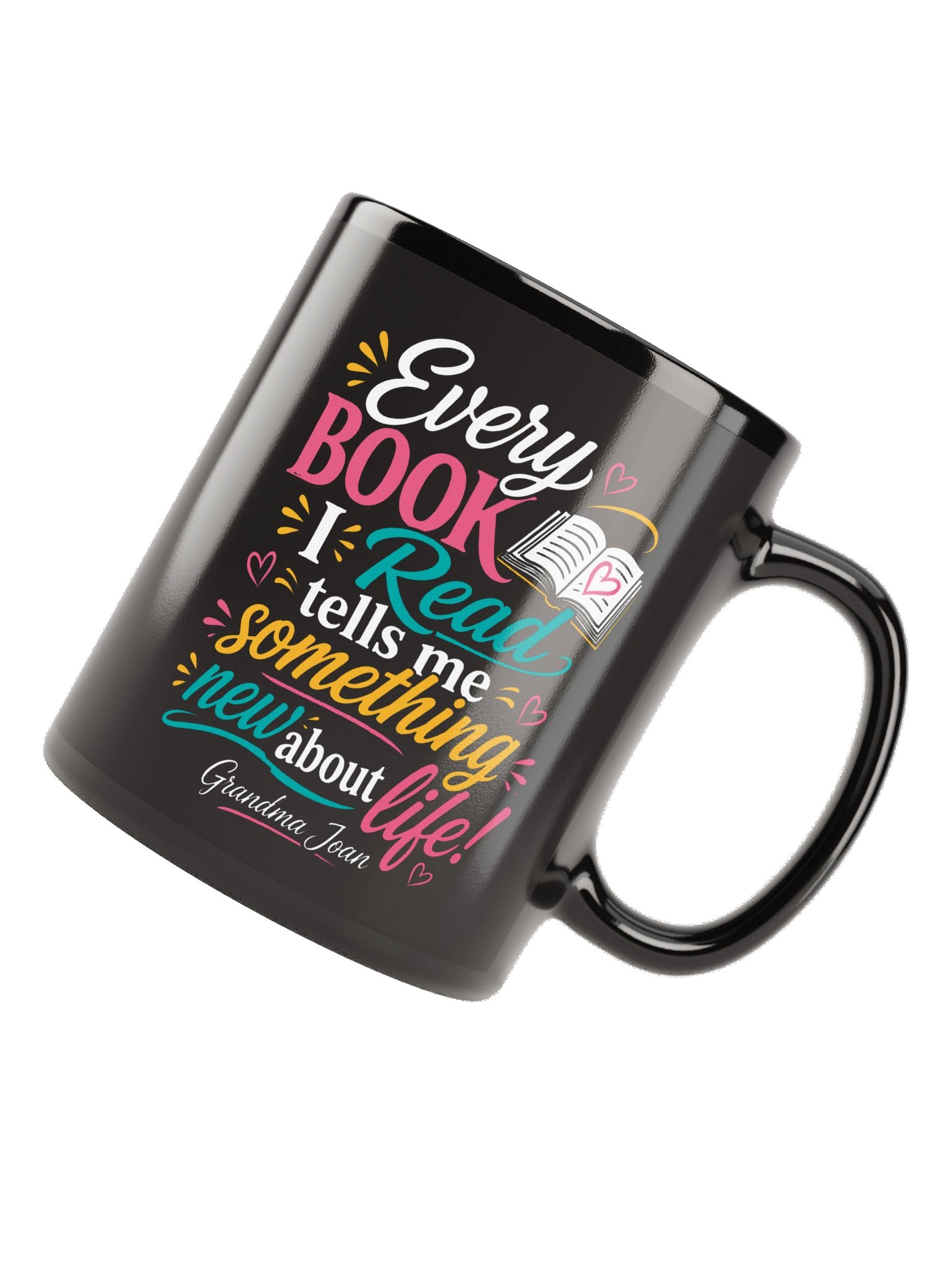 Every Book I Read tells me Something New about life! Black Mug product image (3)