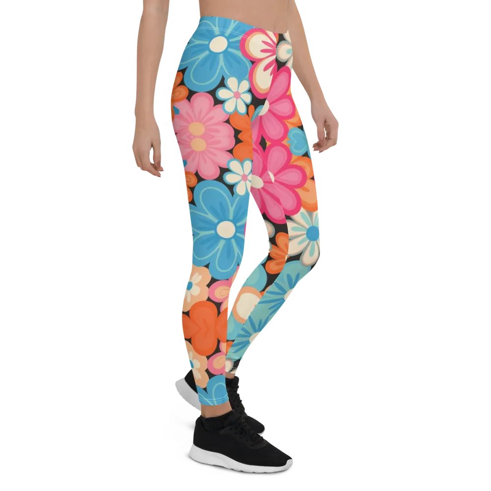 Retro Floral Fantasy All-Over Print Leggings product image (8)