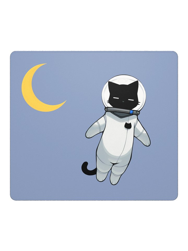 Sleepy Space Kitty Gaming Mouse Pad product image (2)