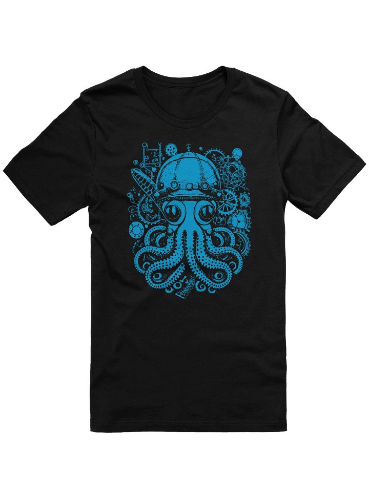 FrankenAngel SteamPunk Octopus T-shirt / Cyan Print / Bella+Canvas Supersoft T-Shirt product image (1)