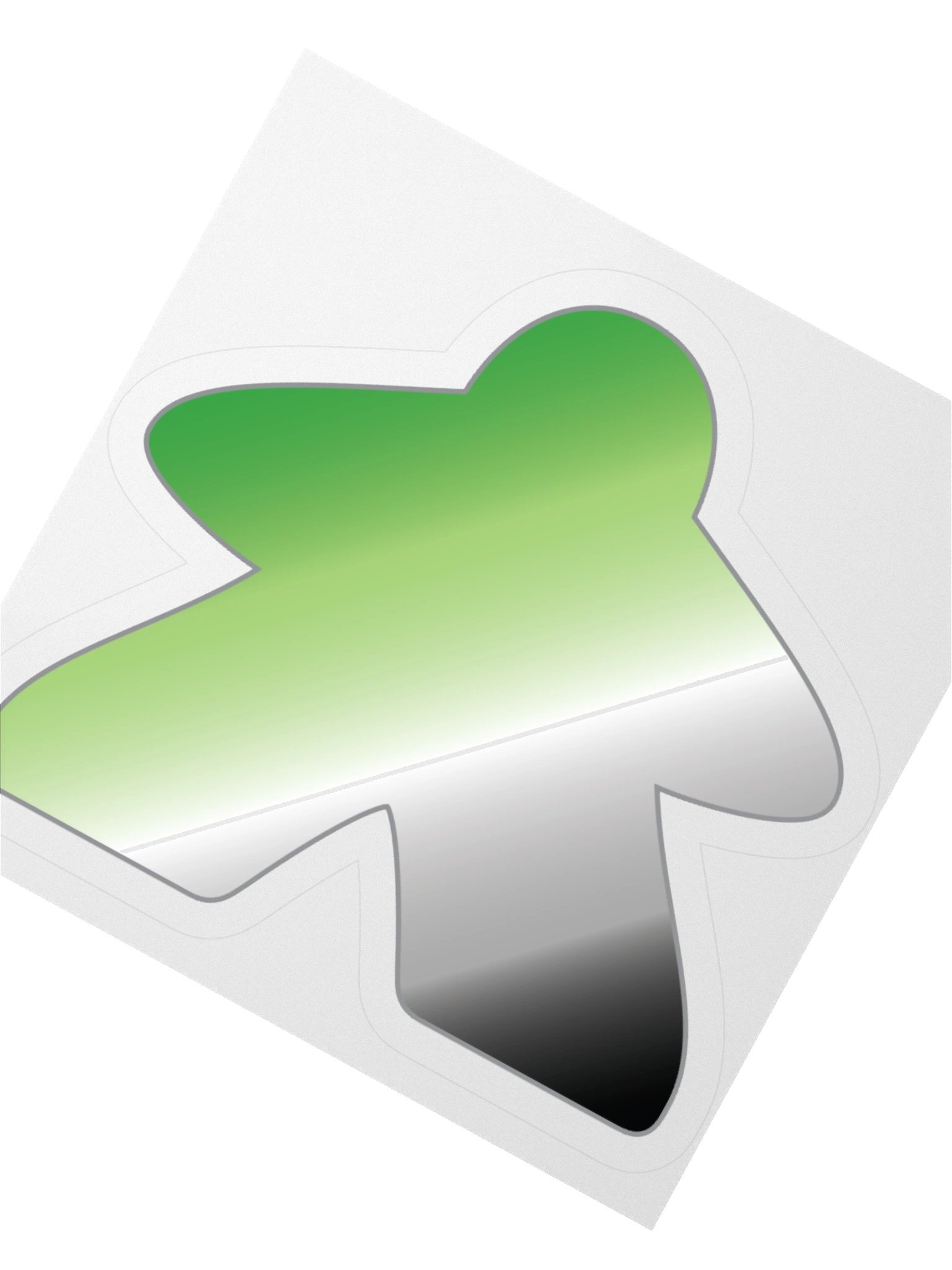 Aromantic Pride Gradient Meeple Sticker product image (4)
