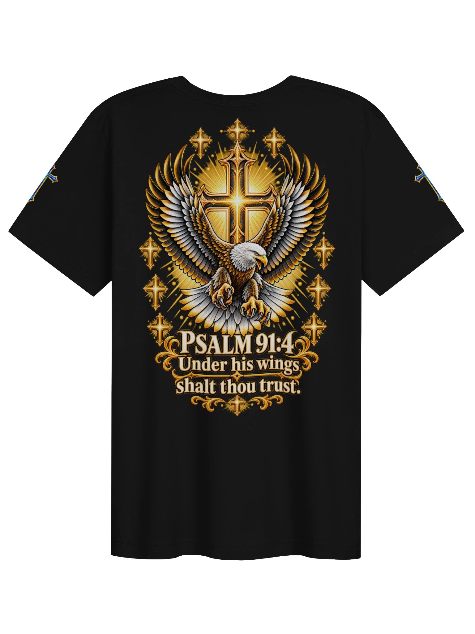 Under His Wings Eagle T-Shirt — Psalm 91:4 product image (4)