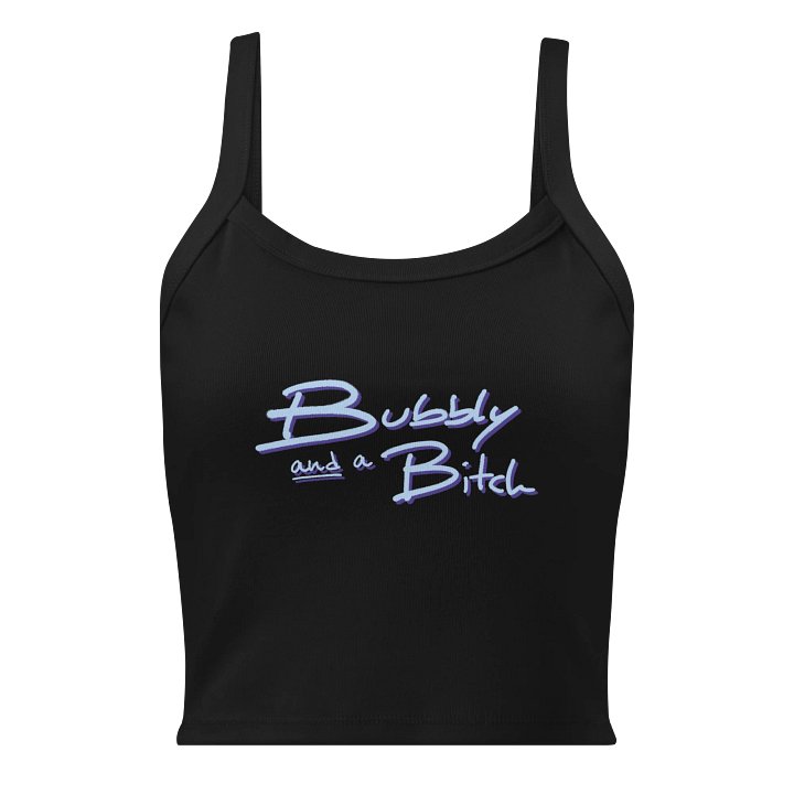 Bubbly and a B (blue and purple shadow design) tank product image (1)