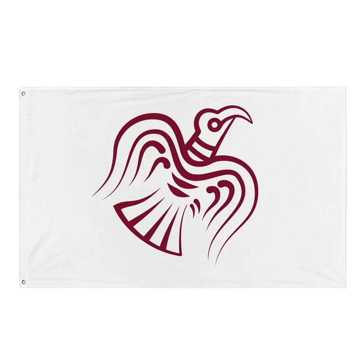 Viking Raven Flag in White product image (1)