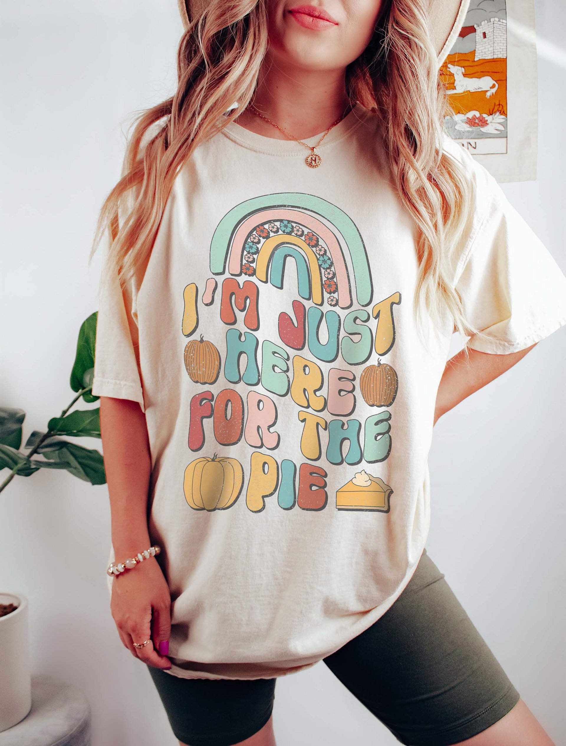 I'm Just Here for the Pie Groovy Boho T-Shirt | Funny Fall and Halloween T-Shirt product image (10)