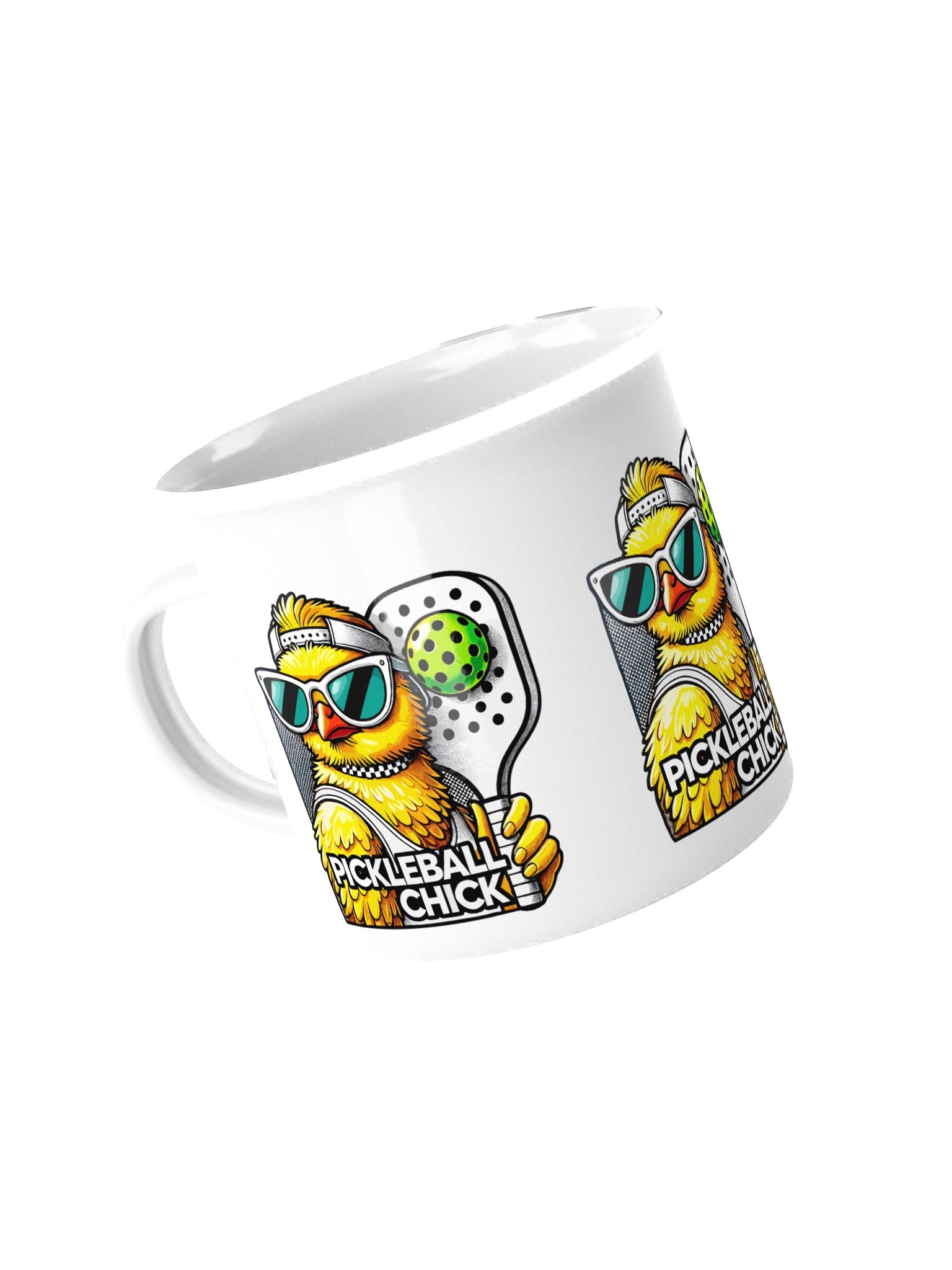 Pickleball Chick Enamel Mug product image (4)