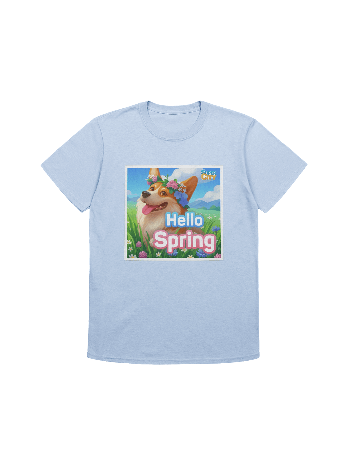 Hello Spring Corgi T-Shirt | Playkot