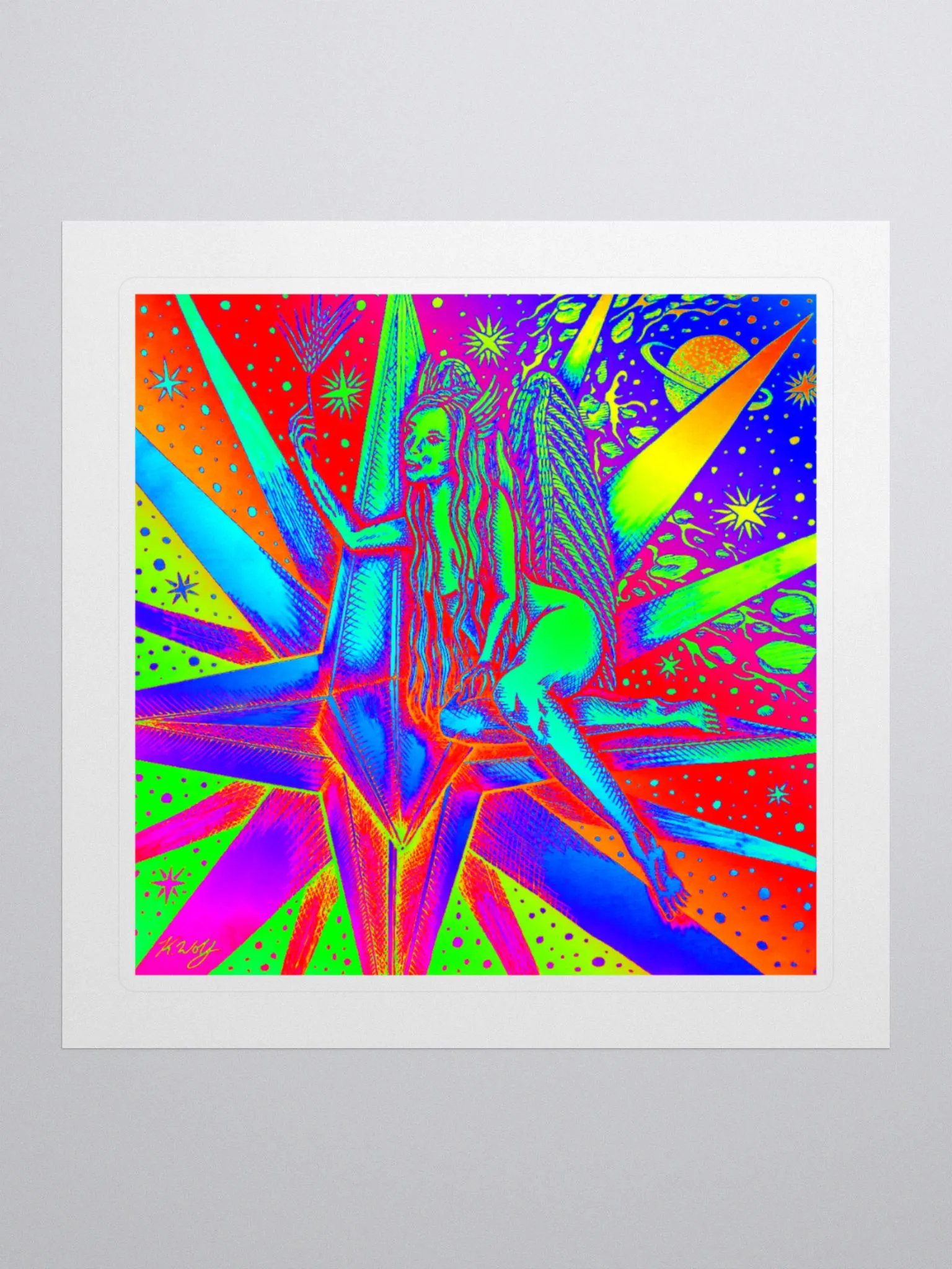 Limited Edition Full Rainbow Limited Edition Virgo Zodiac Kiss Cut Stickers product image (1)