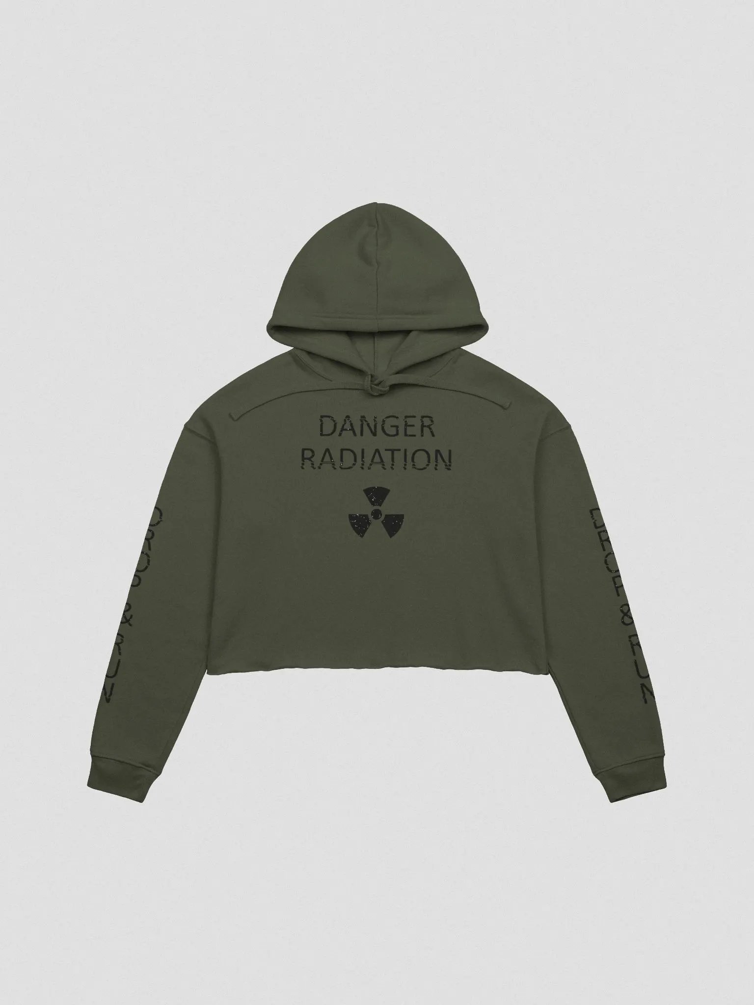 Co-60 Fan Club sleeve print fleece crop hoodie product image (2)