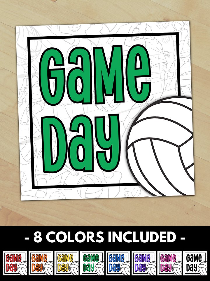 Volleyball Game Day Gift Tags - 8 Colors Included product image (1)