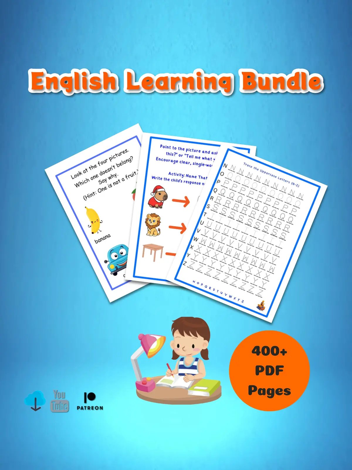 The Ultimate English Learner’s Bundle: 16-Workbook Mega Collection for Ages 3-7 product image (1)