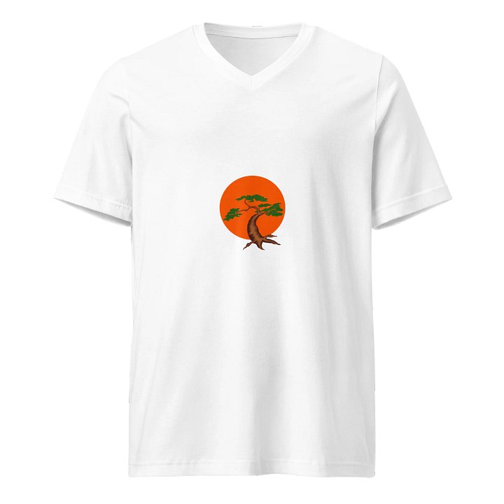 Sunset Bonsai Tree V-Neck Tee product image (1)