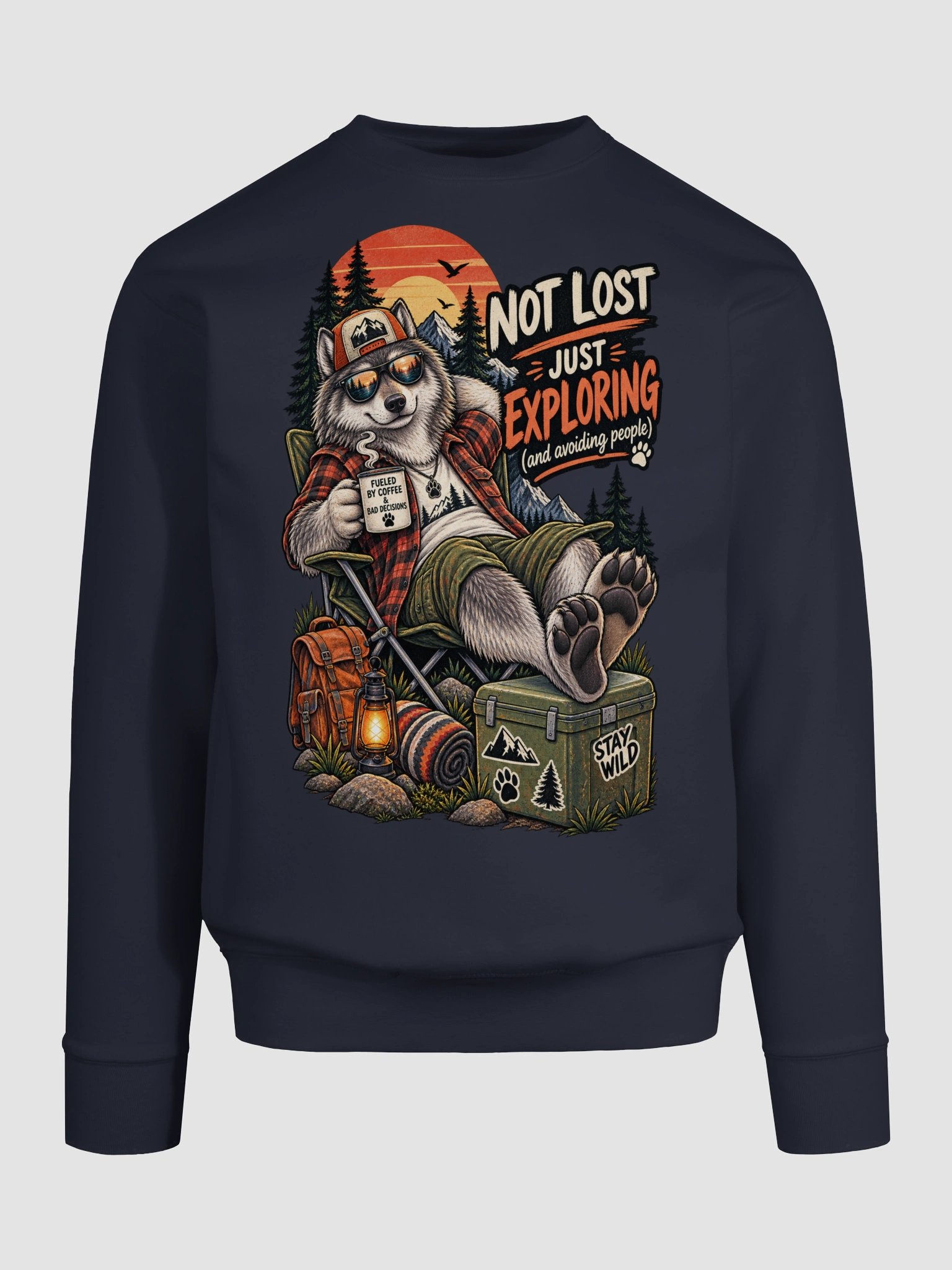 Not Lost Just Exploring - Sarcastic Funny Animal Lover Sweatshirt product image (1)