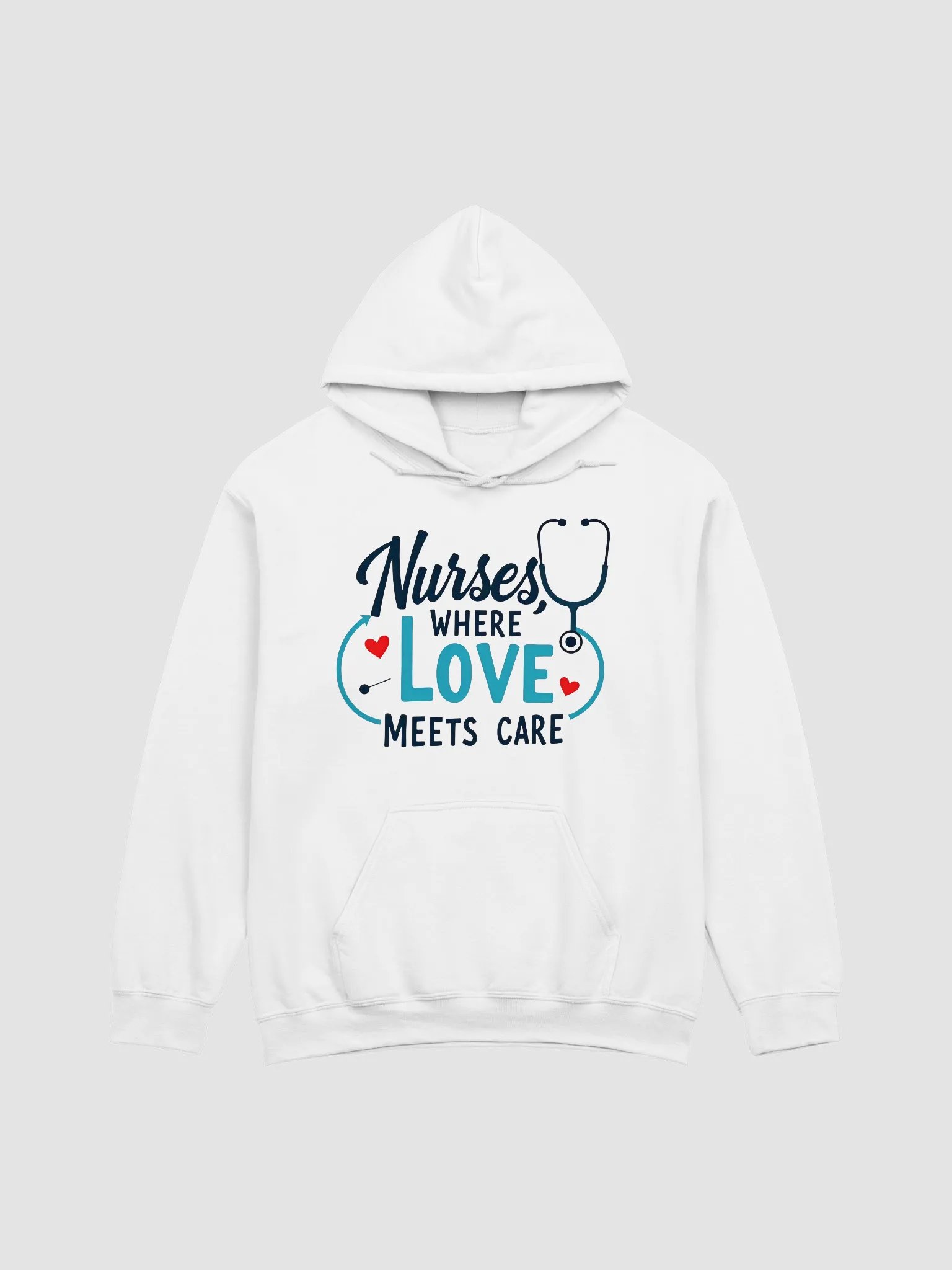 Love Meets Care Nurses Hoodie product image (2)