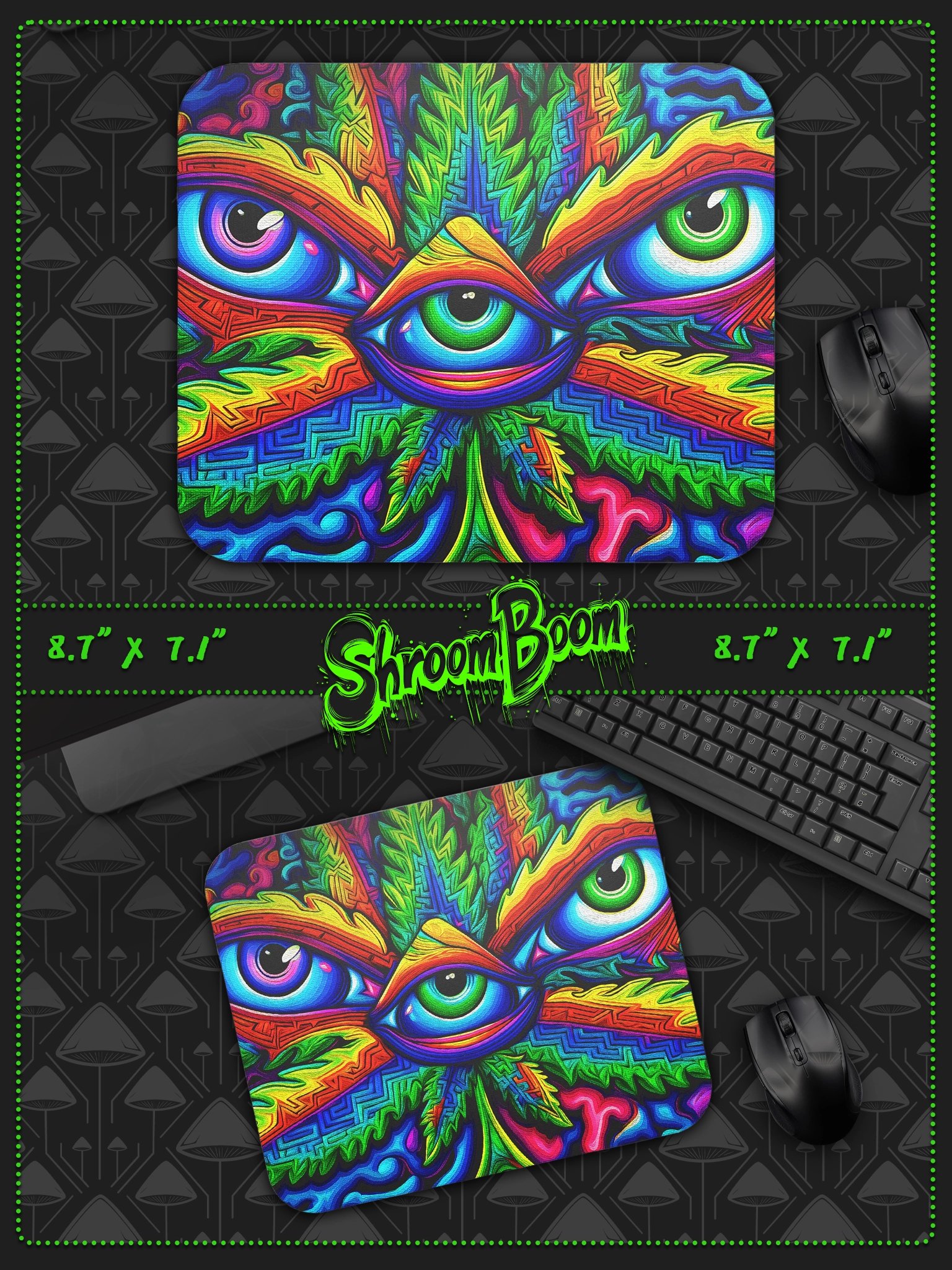 Third Signal - Symmetrical Psychedelic Mouse Pad product image (1)