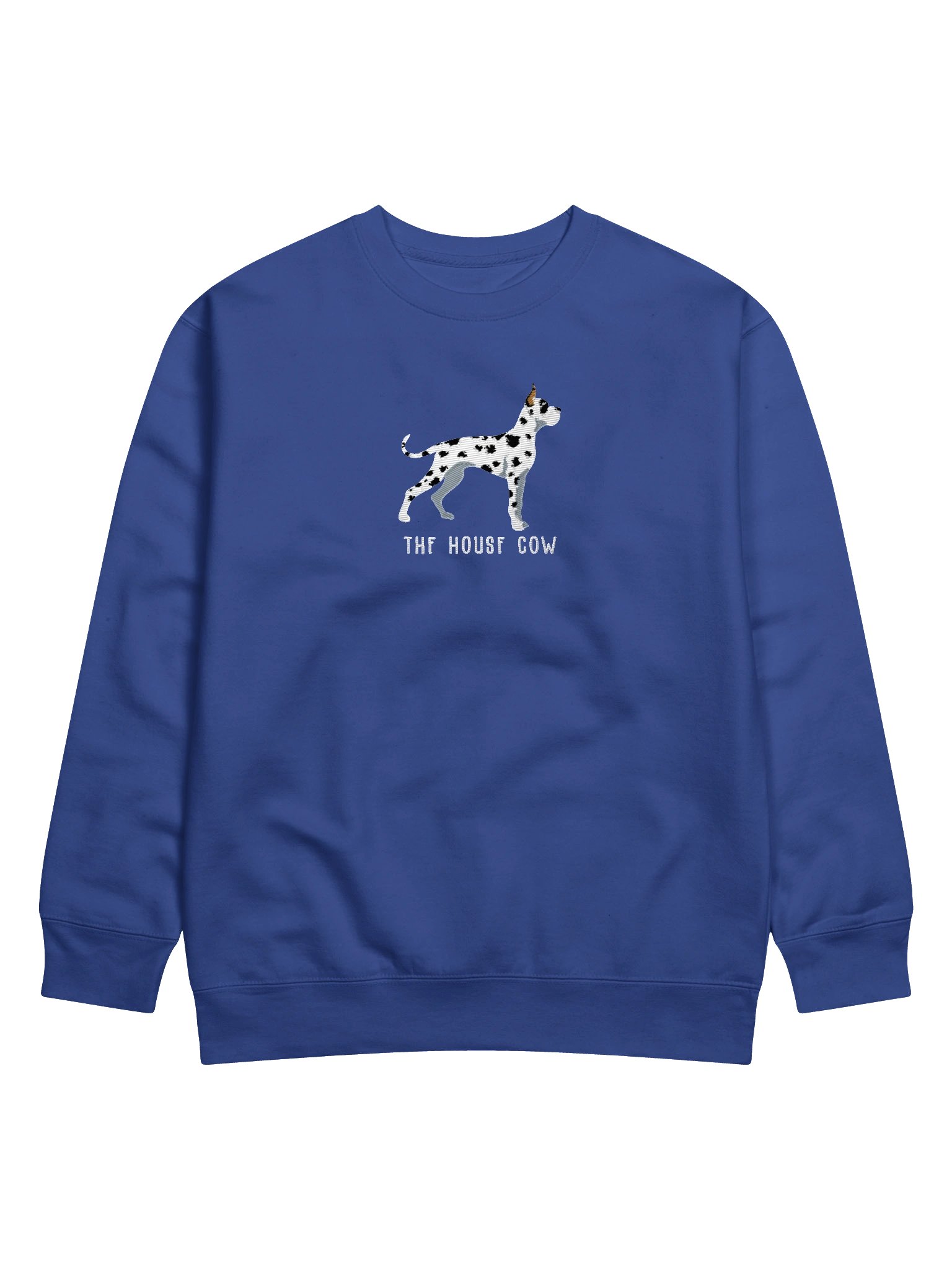 The House Cow Sweatshirt (Embroidered) of a Great Dane(Harlequin, Cropped Ears) product image (15)