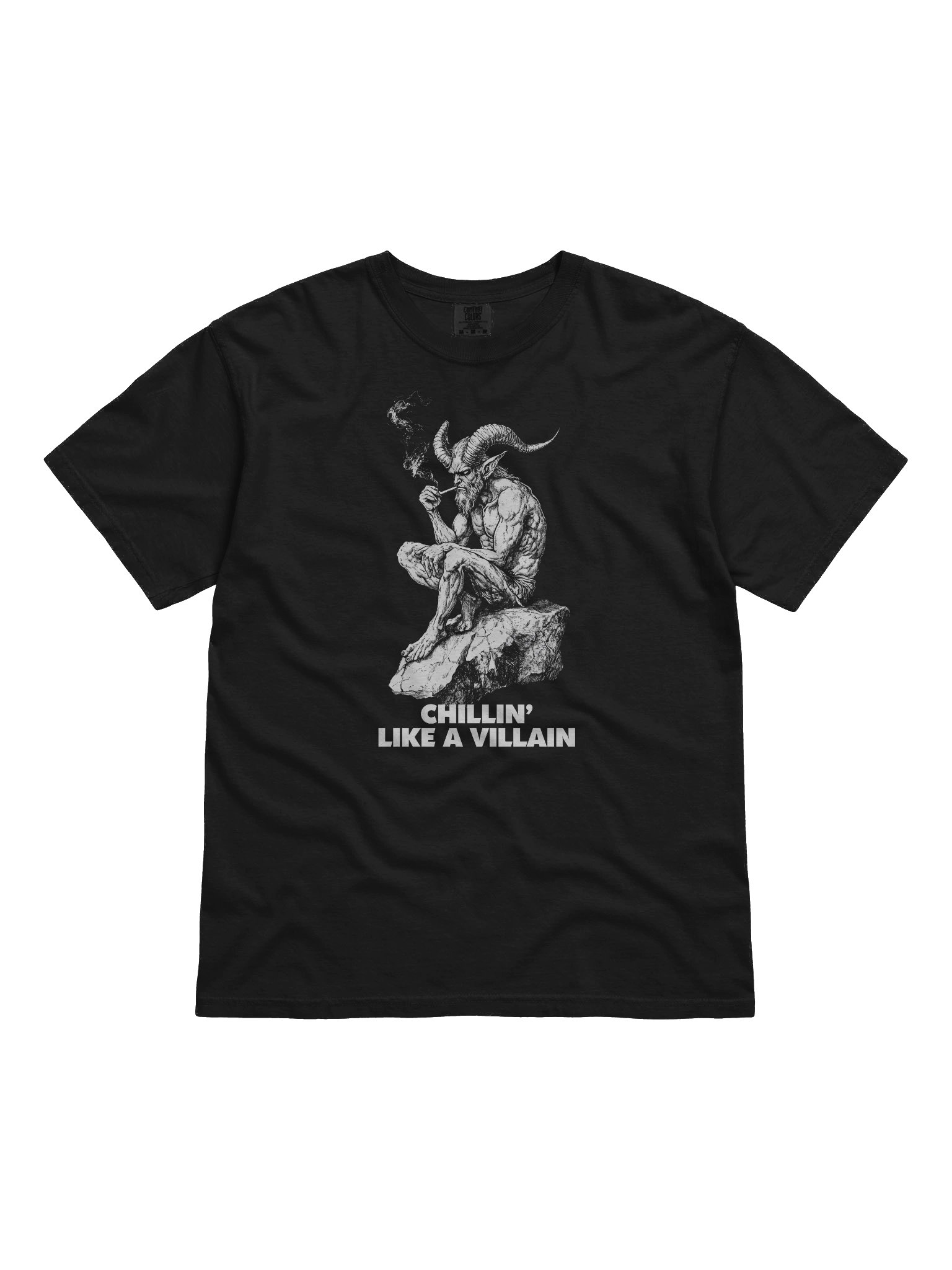 Chillin' Like A Villain - Smoking Devil Demon Satan T-Shirt product image (1)