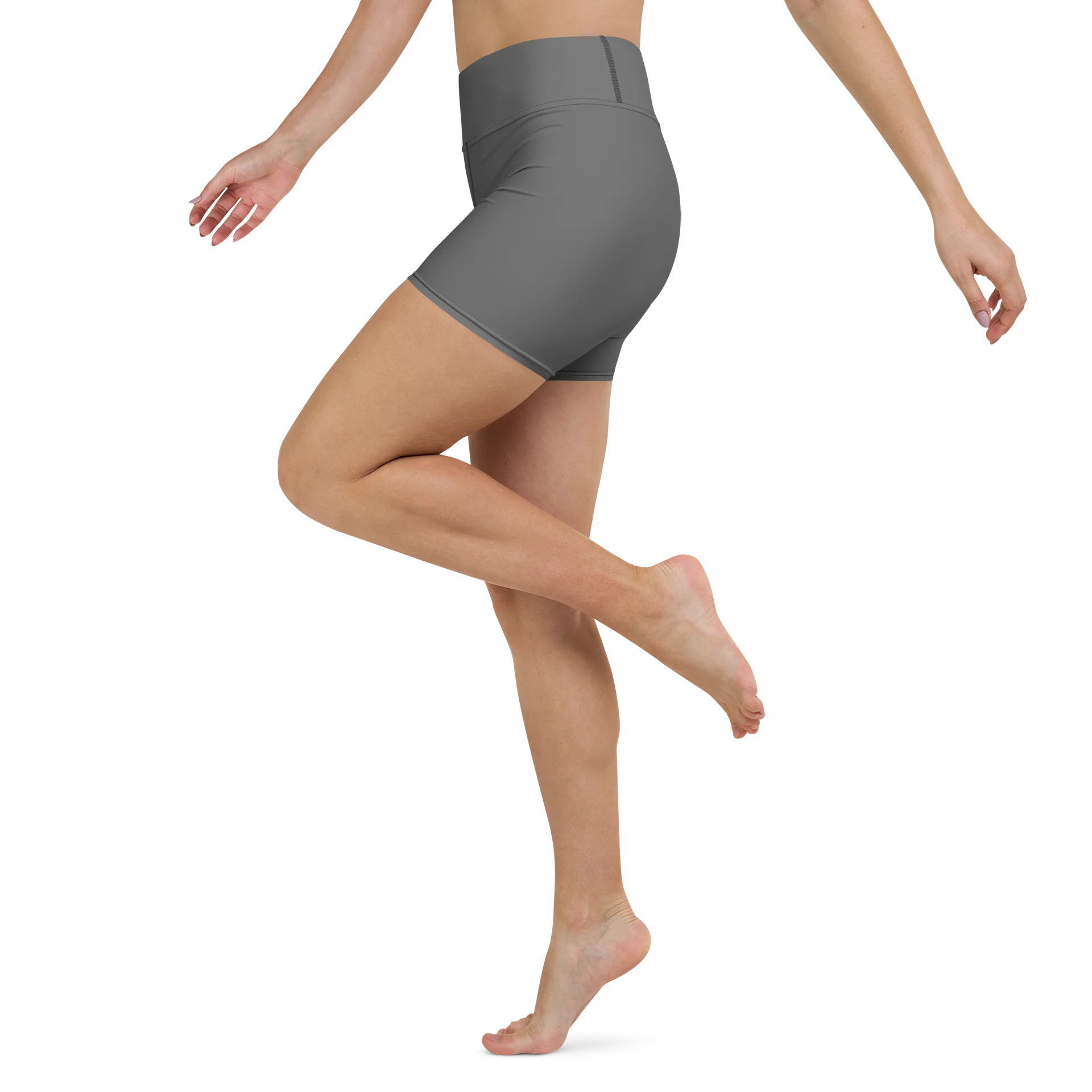 His House Womens Yoga Shorts - Grey product image (4)