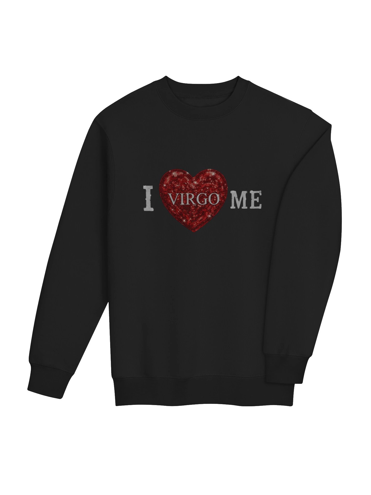 'I ♥ VIRGO ME' Straight Black Crewneck Sweatshirt- product image (4)