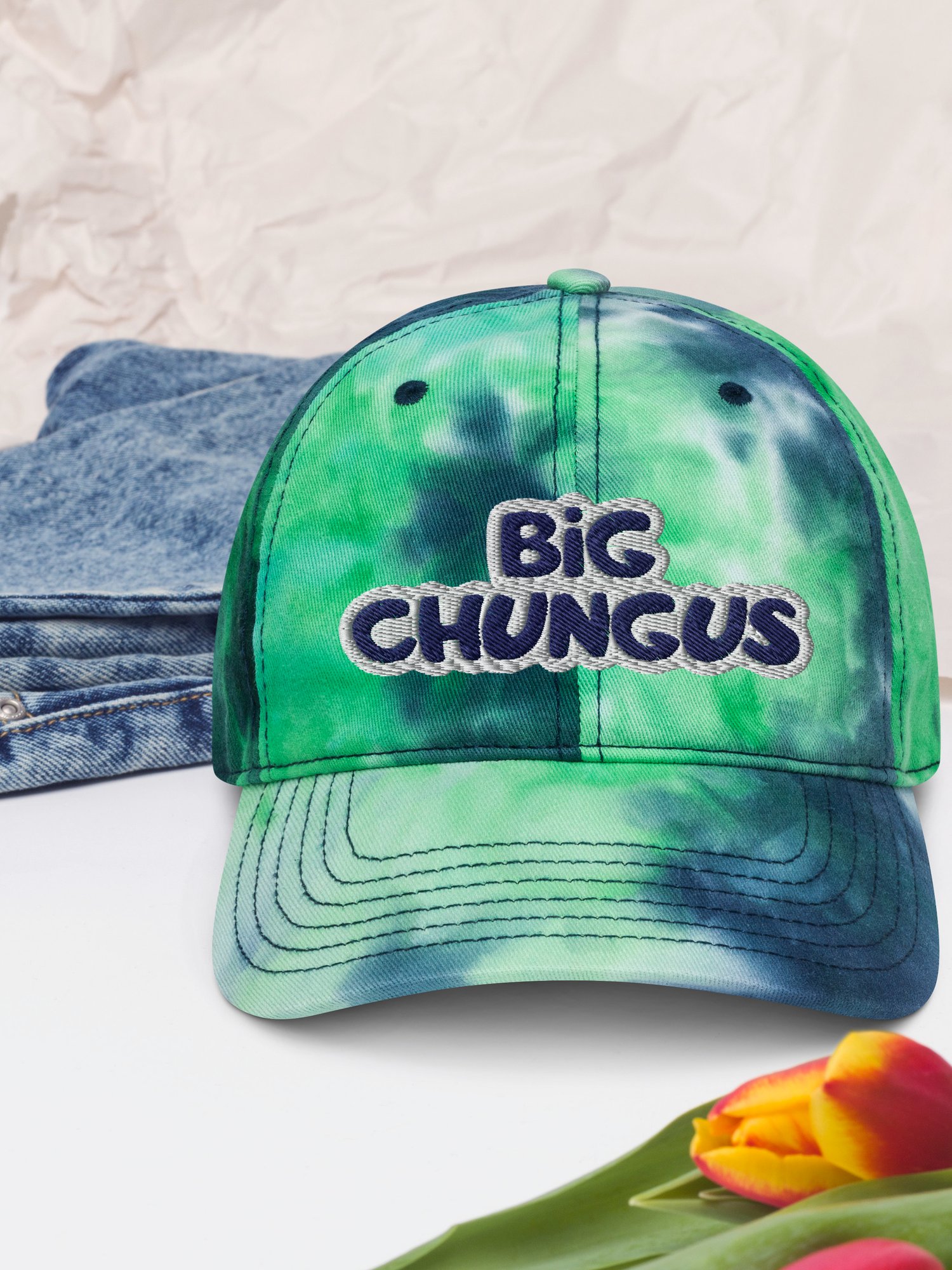 Big Chungus embroidered tie-dye dad hat product image (5)