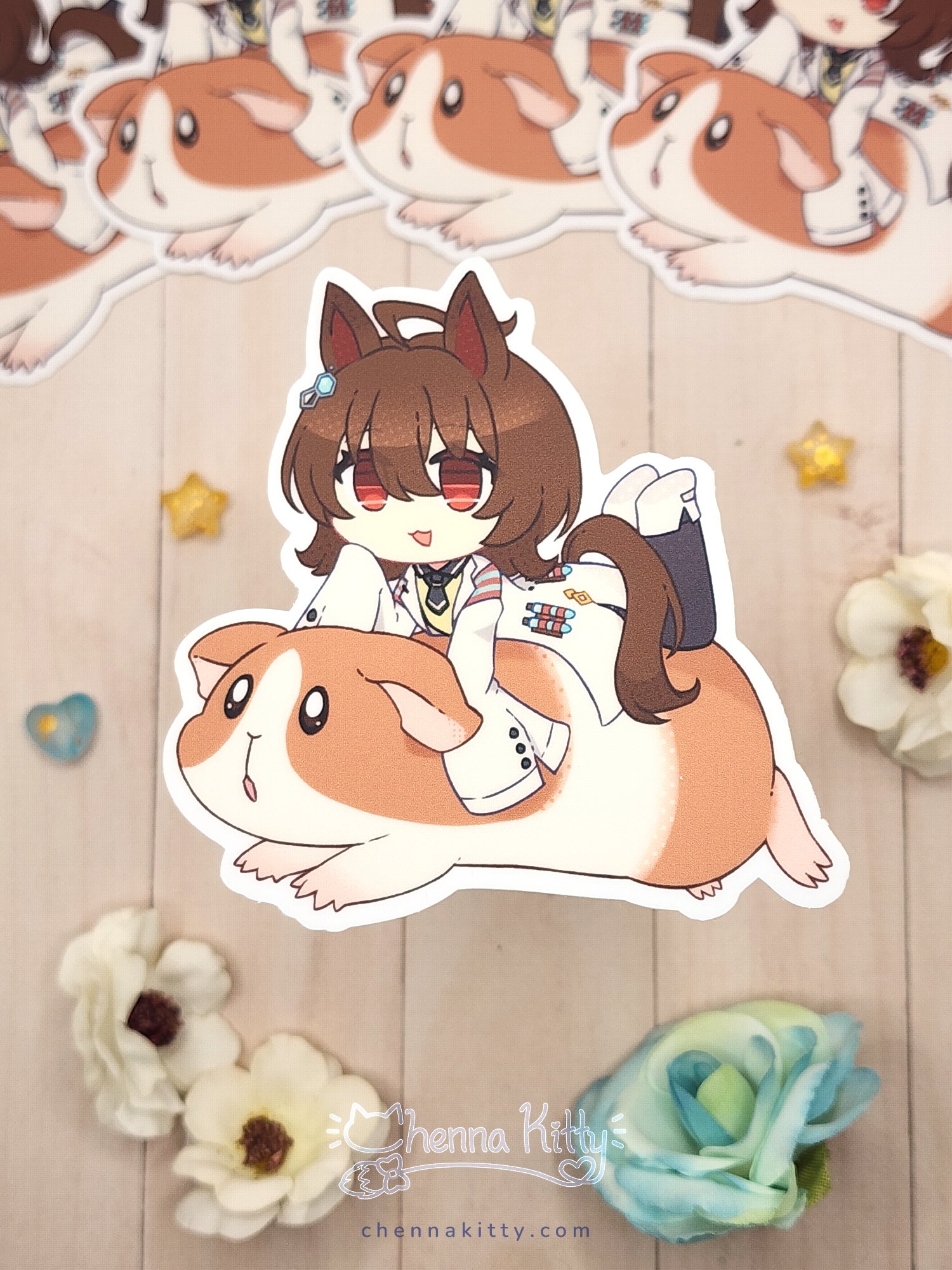 Agnes Tachyon and Guinea Pig - Umamusume Vinyl Sticker product image (2)