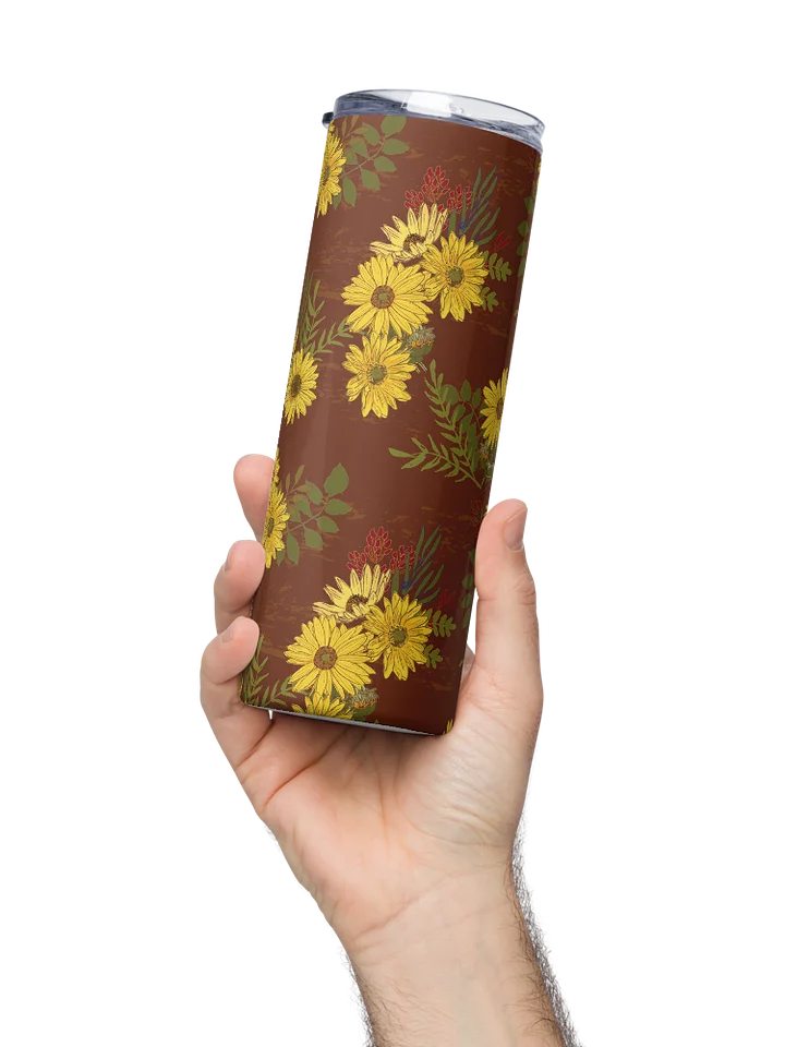 Helianthus Sunfllower 20-ounce Stainless Steel Tumbler with Straw - Red product image (2)