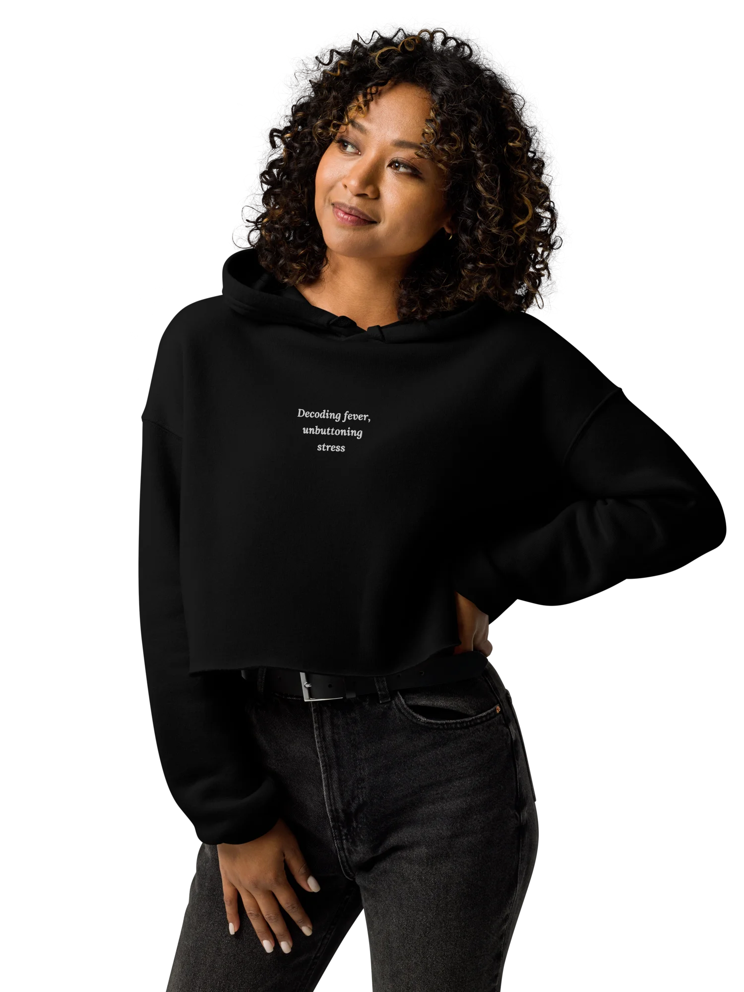 "Decoding Fever" — Women's Cropped Hoodie product image (1)