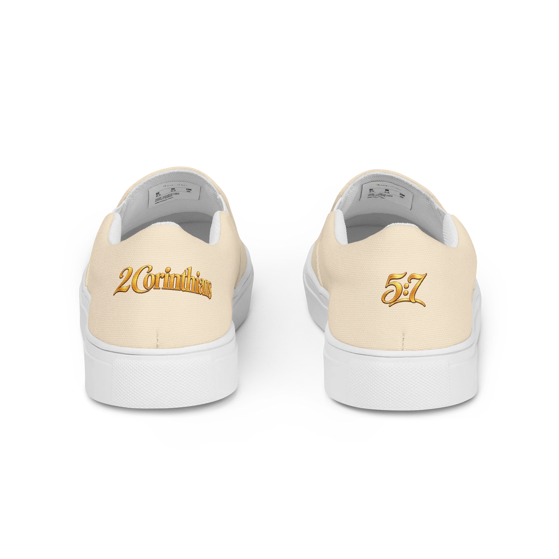 Men’s 2 Corinthians 5:7 Walk by Faith Slip-On Canvas Shoes product image (4)