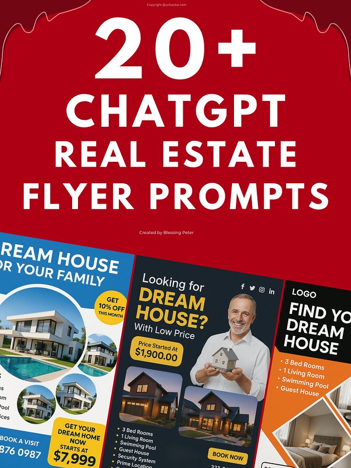 20+ ChatGPT Real Estate Flyer Prompts product image (1)