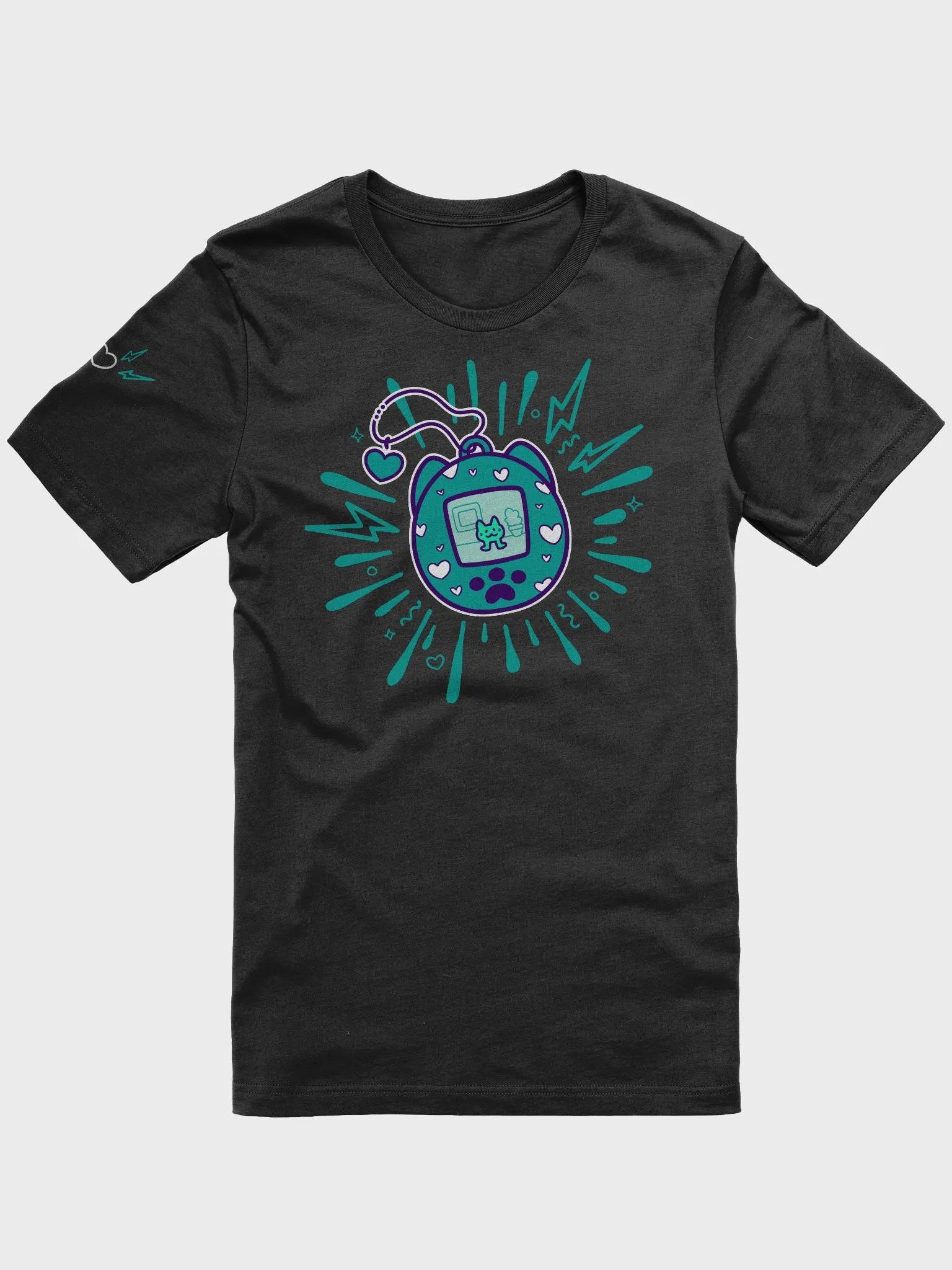 Lovely Digital Meow // T-Shirt - Teal - Dark Mode product image (1)
