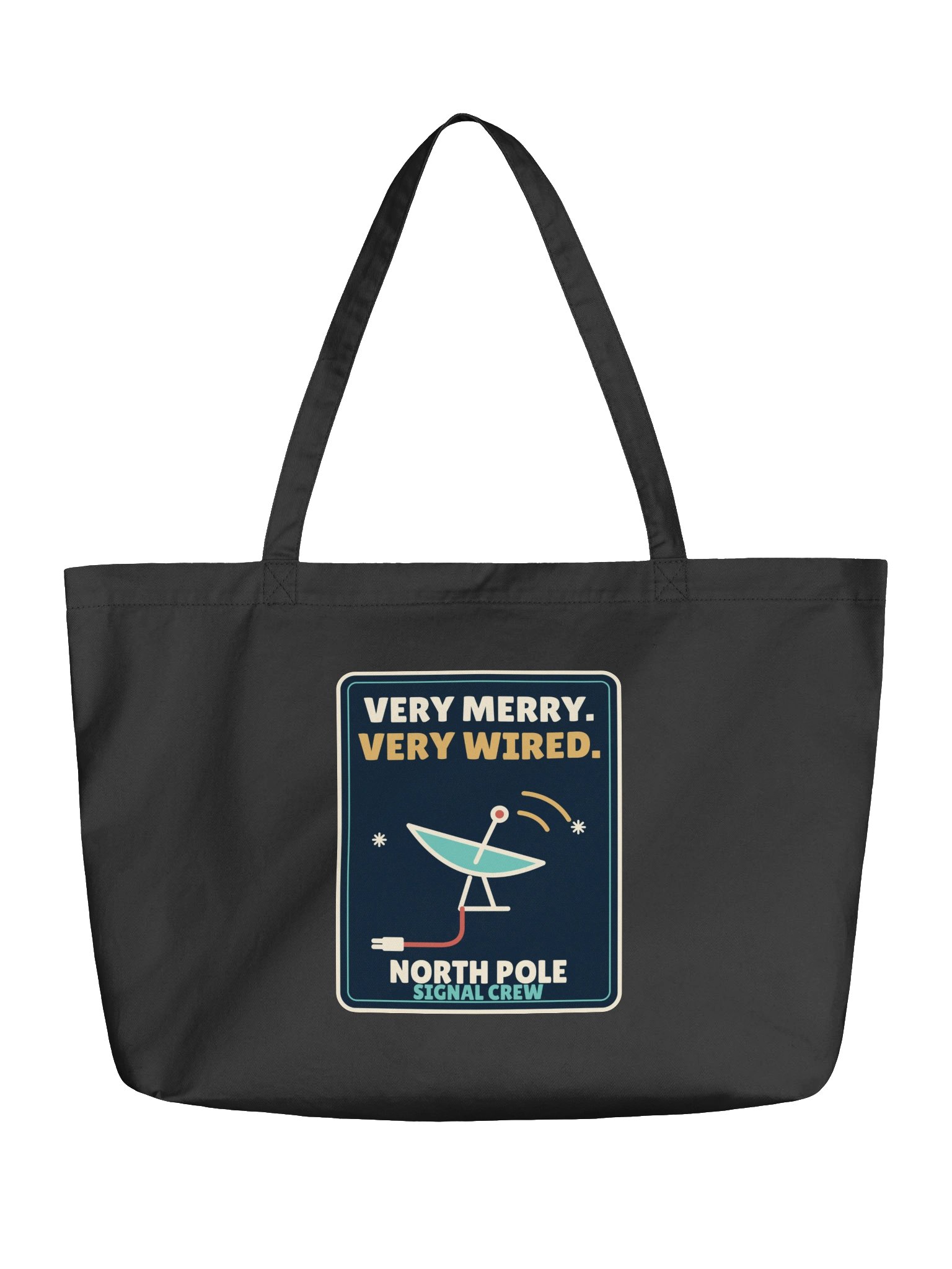 PATB Very Merry Very Wired Signal Crew Cotton Tote product image (1)