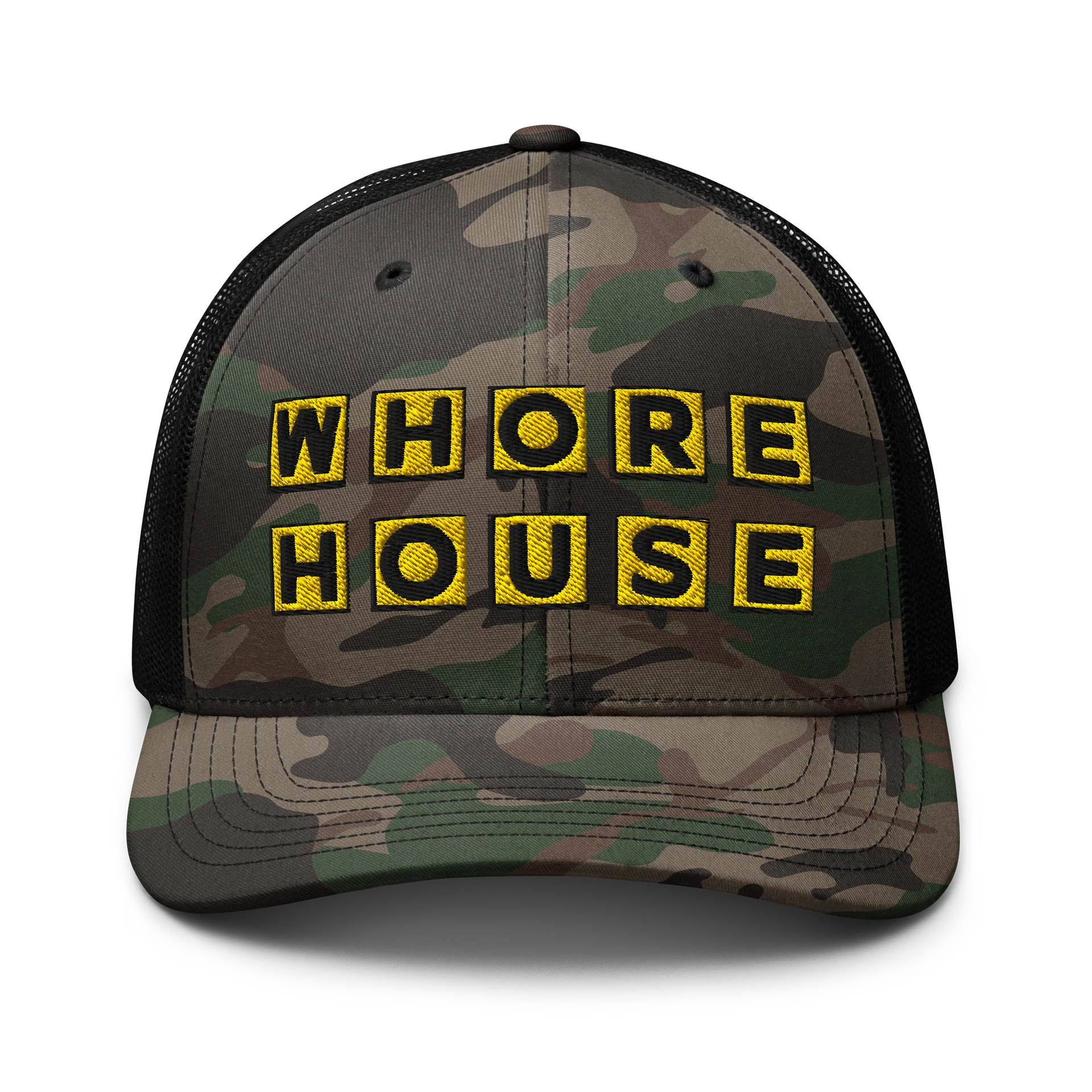 WHORE HOUSE Camo Trucker Hat product image (1)