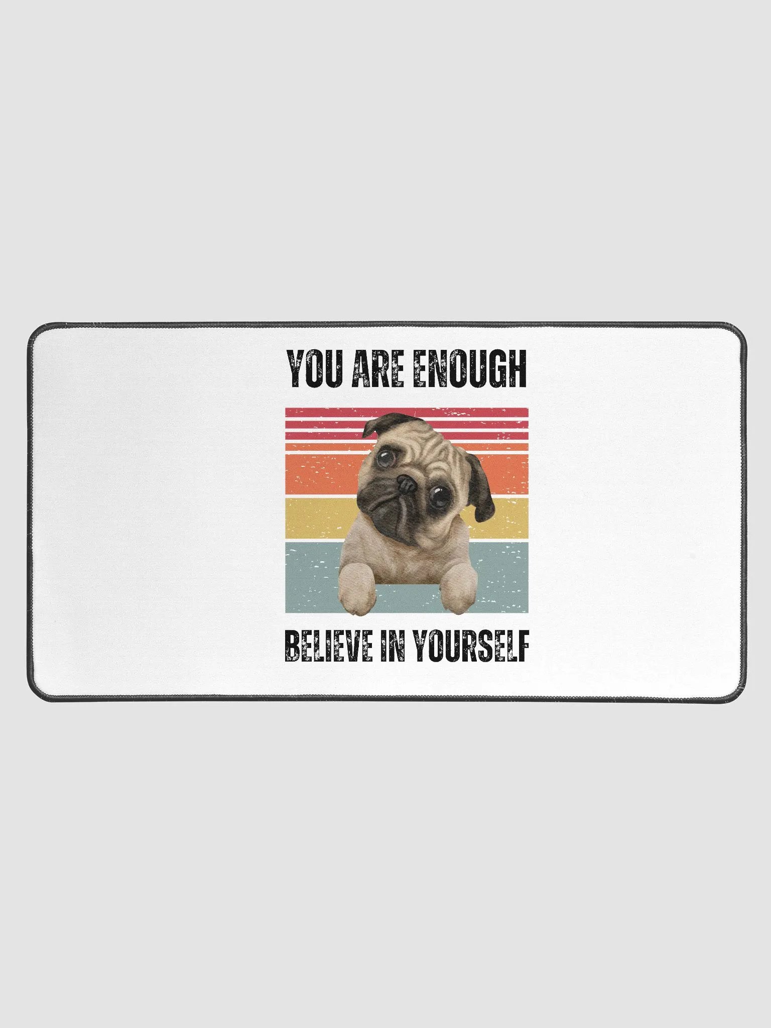 Curious Pug Desk Mat product image (1)