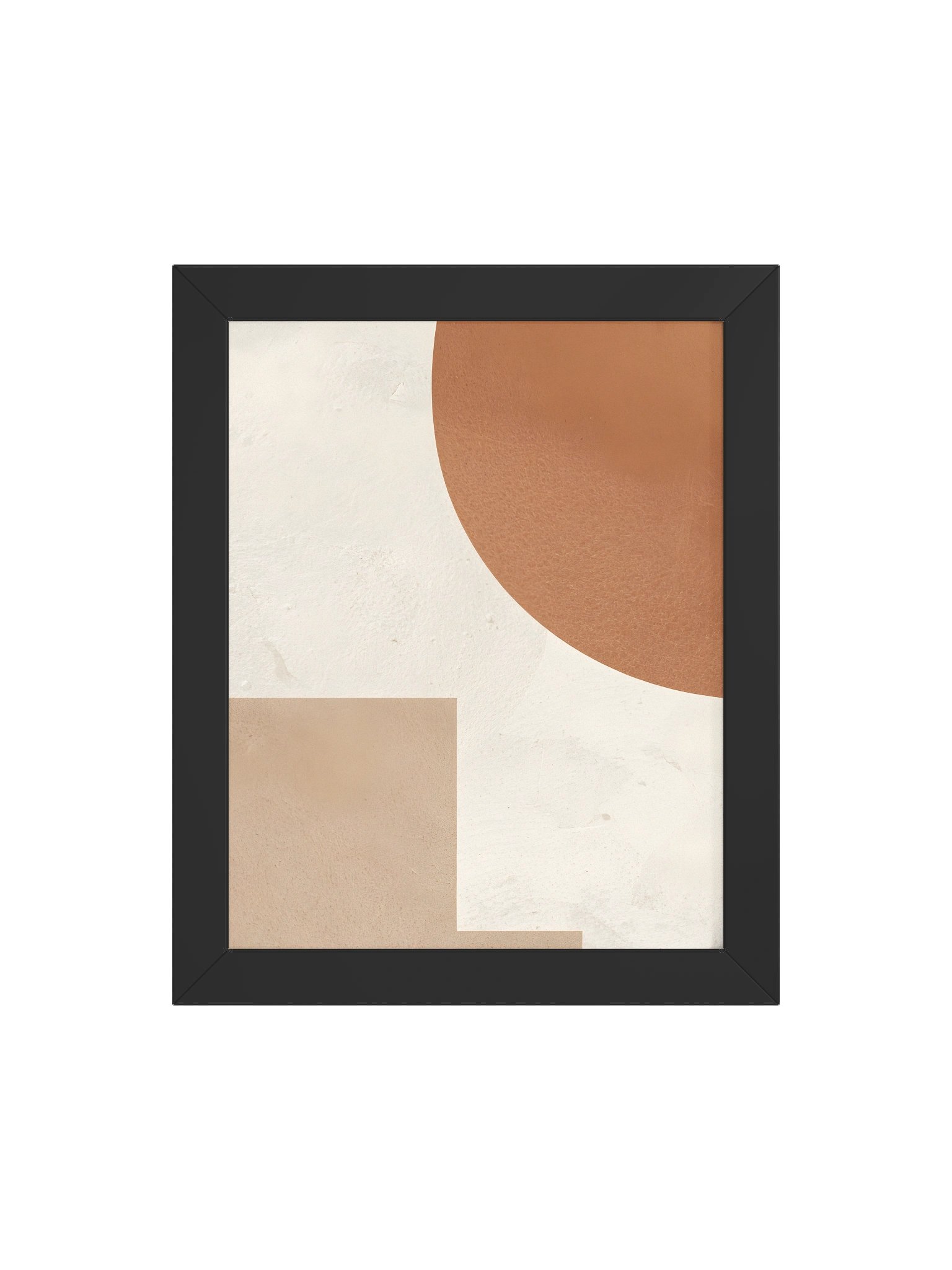 Organic modern abstract wall art, warm beige and cream palette, minimalist geometric composition, sophisticated aesthetic, calming luxury design product image (50)
