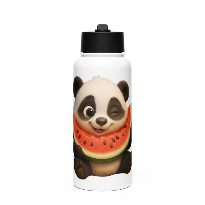 Panda - Stainless Steel Water Bottle with a Straw Lid product image (1)