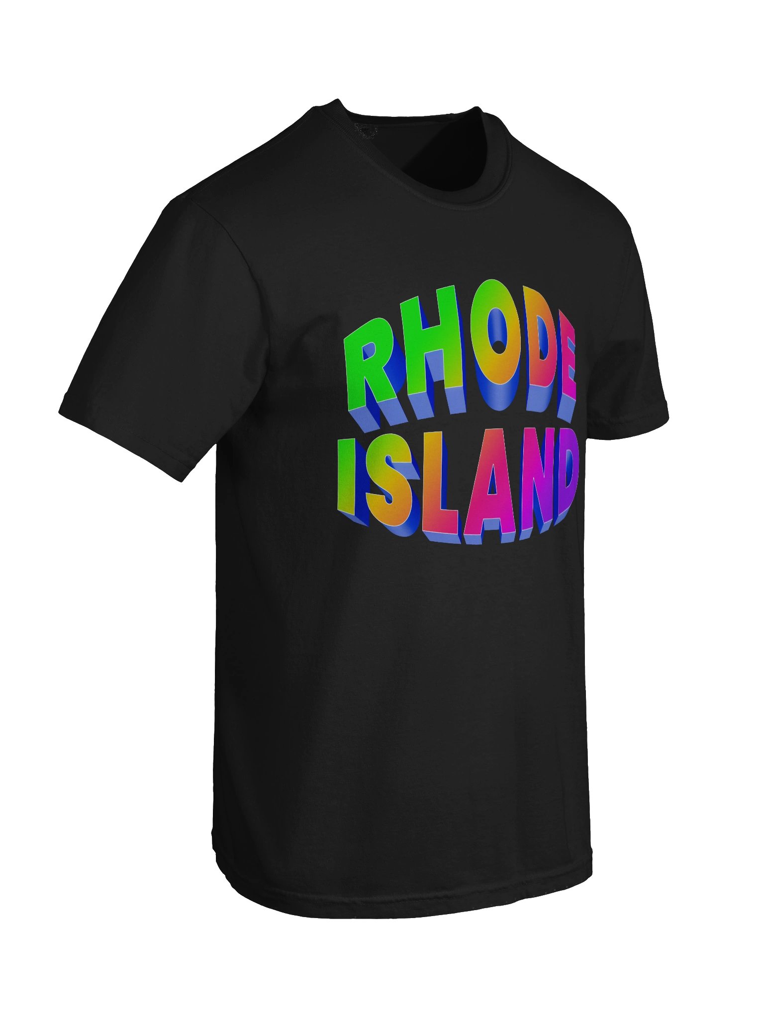 RHODE ISLAND Rainbow 3D Comfort Colors Tee product image (8)