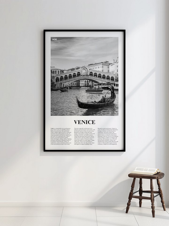 Venice 01 Newspaper Poster | Framed product image (4)
