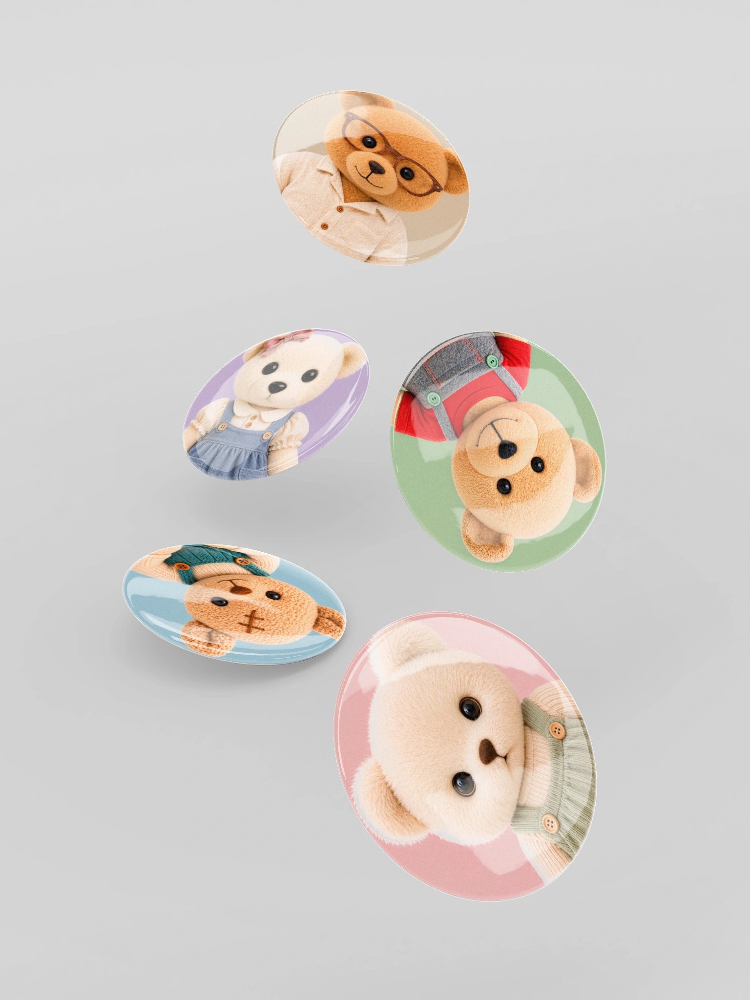 Meet the Bears of Plushtropolis | 5-Piece Collectible Pin Set product image (6)