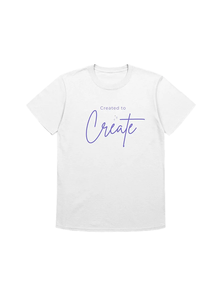 Created to Create White and Royal Blue T-Shirt |Cristian Inspirational Shirt |Faith-Based Creative Tee product image (1)